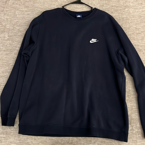 Nike Swoosh Sweatshirt Small Logo Crewneck Jumper Pullover Sweater - Picture 1 of 4